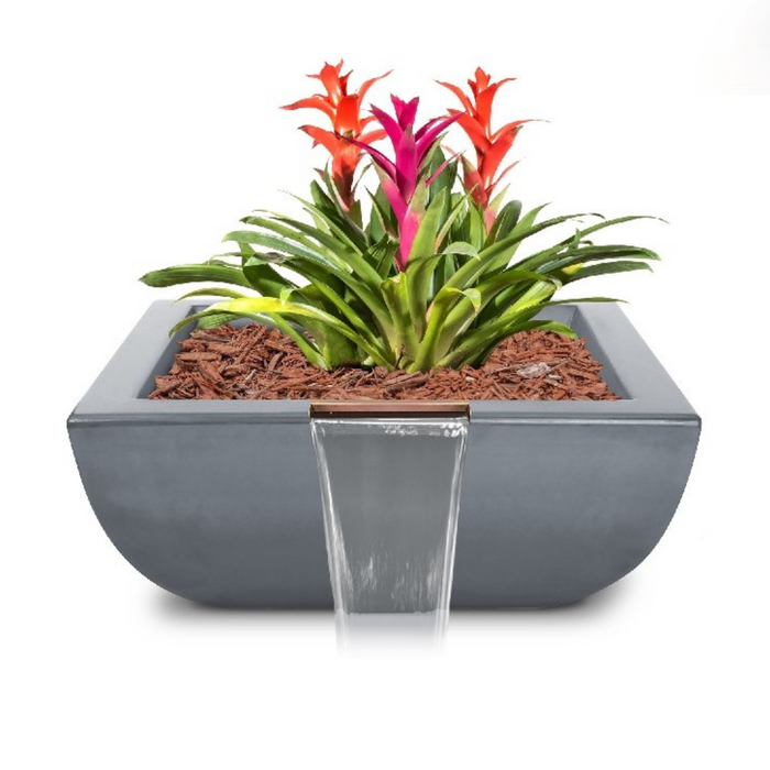 The Outdoor Plus Avalon GFRC Concrete Planter & Water Bowl - 24" - OPT-AVLPW24