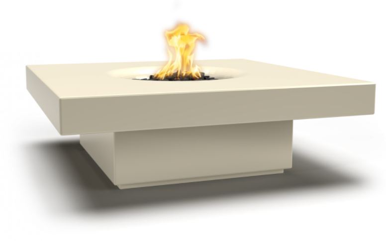 The Outdoor Plus Balboa 48" Concrete Fire Pit - Flame Sense System with Push Button Spark Igniter - OPT-BAL48FSEN