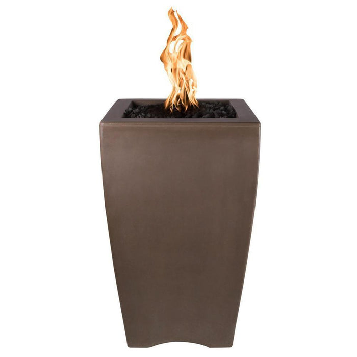 The Outdoor Plus Baston Concrete Fire Pillar - Access Door - 110V Plug & Play Electronic Ignition -OPT-BSTON20ADEKIT