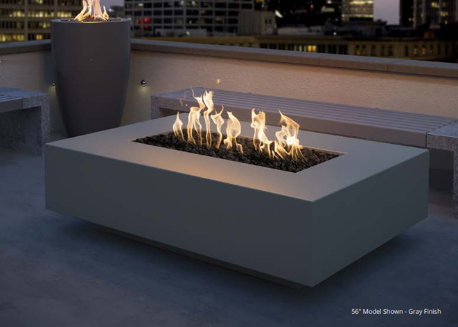 The Outdoor Plus Cabo Linear Fire Pit - 56" - 110V Plug & Play Electronic Ignition -OPT-CBLN56EKIT