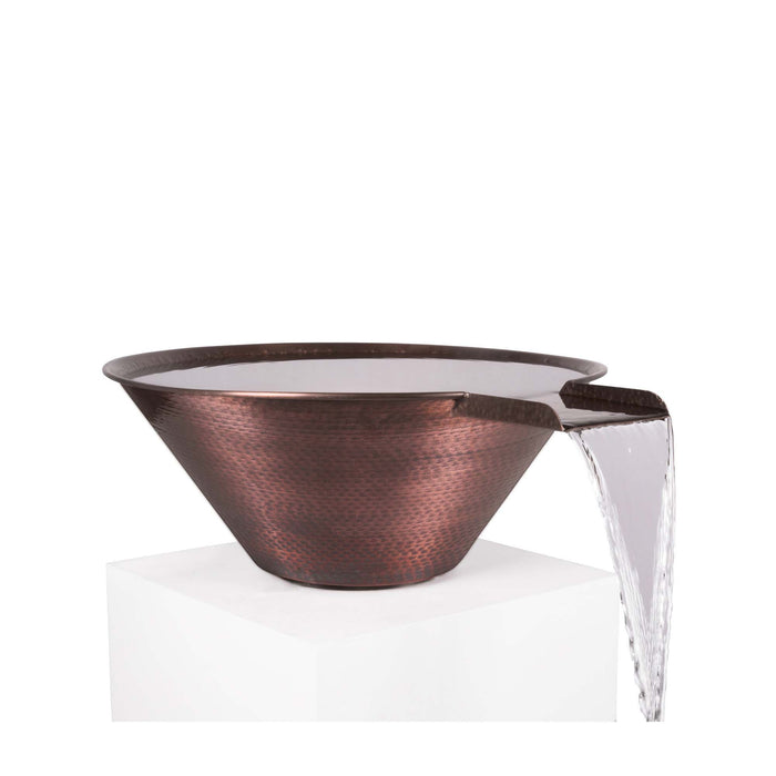 The Outdoor Plus Cazo 24 Inch Water Bowl - Hammered Patina Copper - OPT-R24CPWO