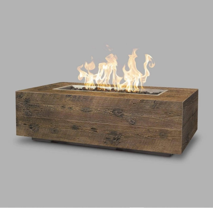 The Outdoor Plus Coronado Wood Grain Fire Pit - 120" - Match Lit -OPT-COR120