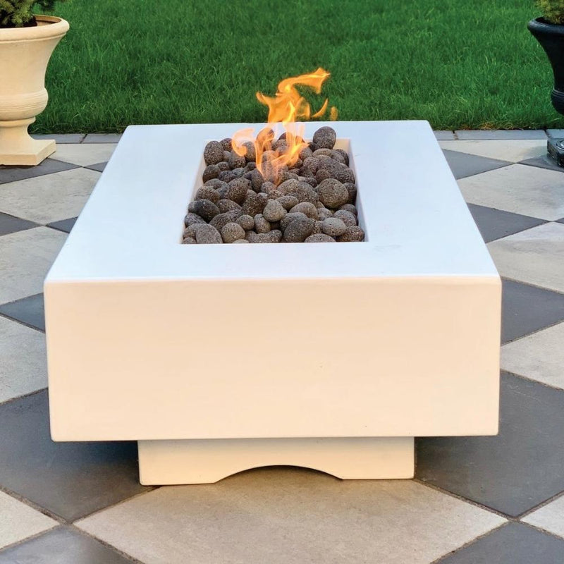 The Outdoor Plus Del Mar 84" Concrete Fire Pit - 110V Plug & Play Electronic Ignition -OPT-DEL8428EKIT