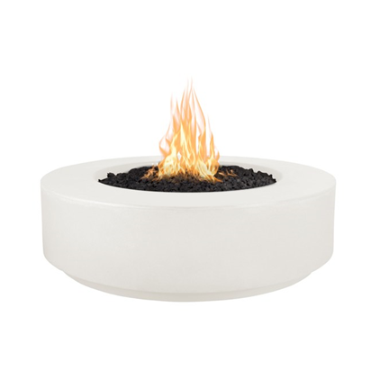 The Outdoor Plus Florence 42" Concrete Fire Pit - 12" Tall - Match Lit - OPT-FL42