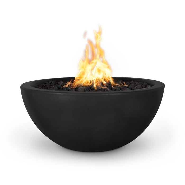 The Outdoor Plus Luna 30" Concrete Fire Pit - 110V Plug & Play Electronic Ignition - OPT-LUN30EKIT