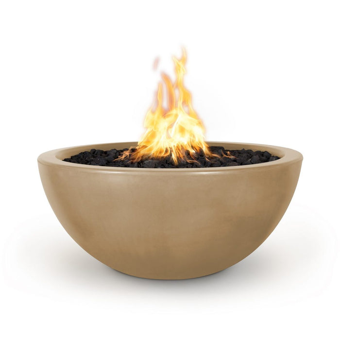 The Outdoor Plus Luna 30" Concrete Fire Pit - 110V Plug & Play Electronic Ignition - OPT-LUN30EKIT