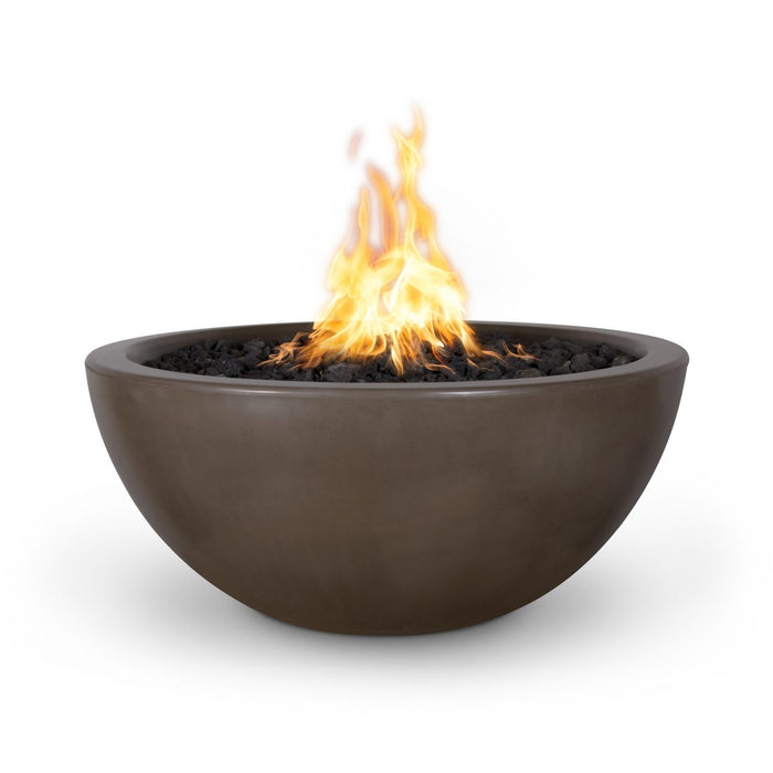 The Outdoor Plus Luna 30" Concrete Fire Pit - 110V Plug & Play Electronic Ignition - OPT-LUN30EKIT