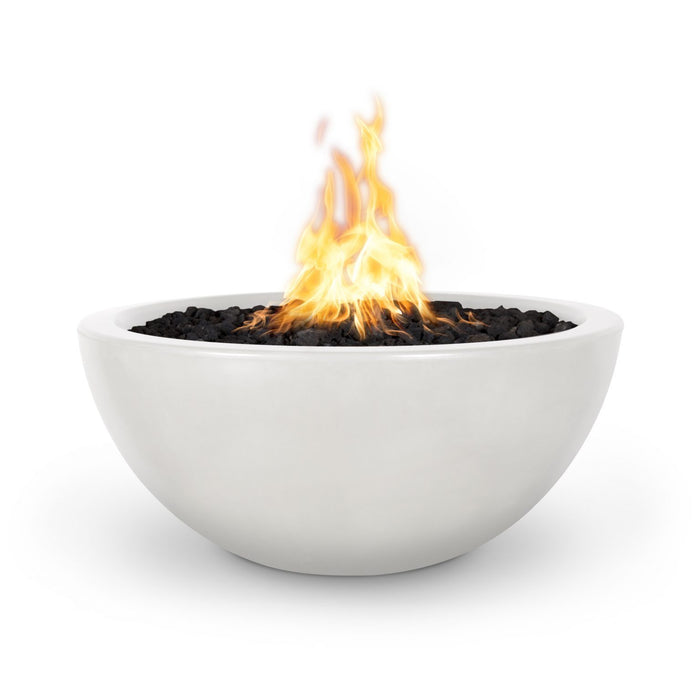 The Outdoor Plus Luna 30" Concrete Fire Pit - 110V Plug & Play Electronic Ignition - OPT-LUN30EKIT