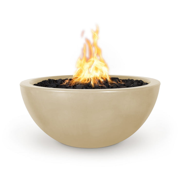 The Outdoor Plus Luna 30" Concrete Fire Pit - 110V Plug & Play Electronic Ignition - OPT-LUN30EKIT