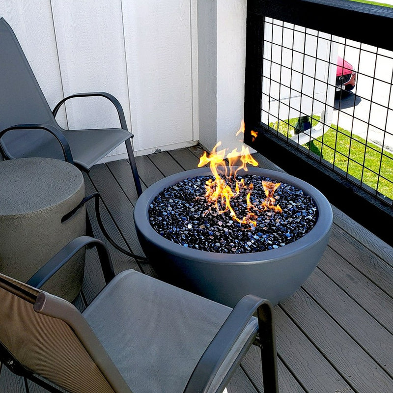 The Outdoor Plus Luna 30" Concrete Fire Pit - 12V Electronic Ignition Manual- OPT-LUN30E12V
