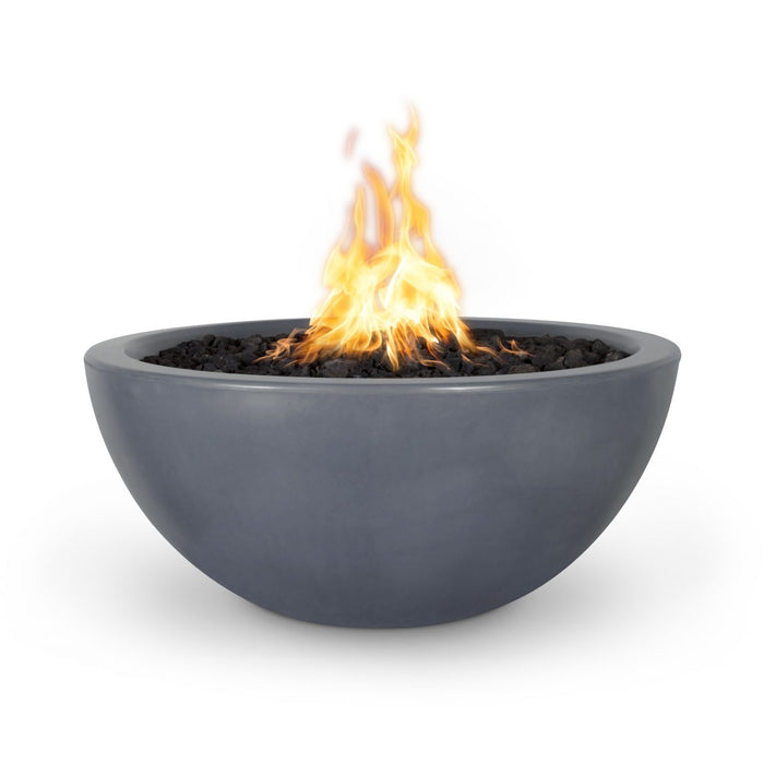 The Outdoor Plus Luna 30" Concrete Fire Pit - Match Lit with Flame Sense System - OPT-LUN30FSML