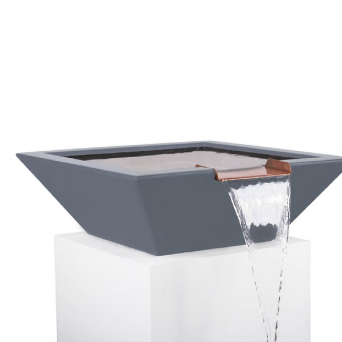 The Outdoor Plus Maya GFRC Concrete Square Water Bowl - 24" - OPT-24SWO