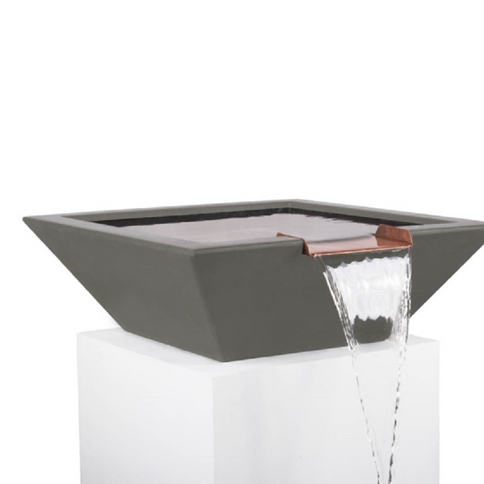 The Outdoor Plus Maya GFRC Concrete Square Water Bowl - 30" - OPT-30SWO