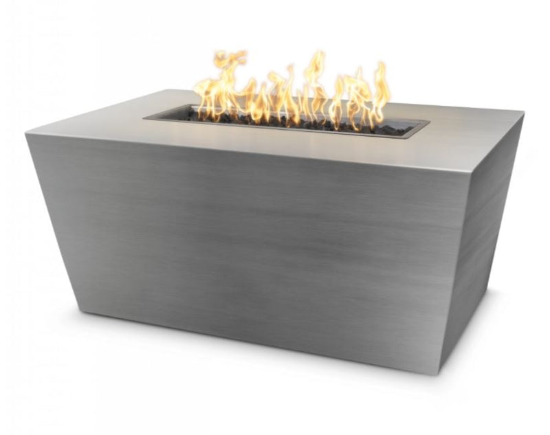 The Outdoor Plus Mesa 48" Fire Pit - Stainless Steel - 110V Plug & Play Electronic Ignition - OPT-SSTT4824EKIT
