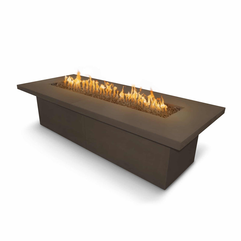 The Outdoor Plus Newport 120 Inch Wood Grain Electronic Fire Table - OPT-NPTT120E12V