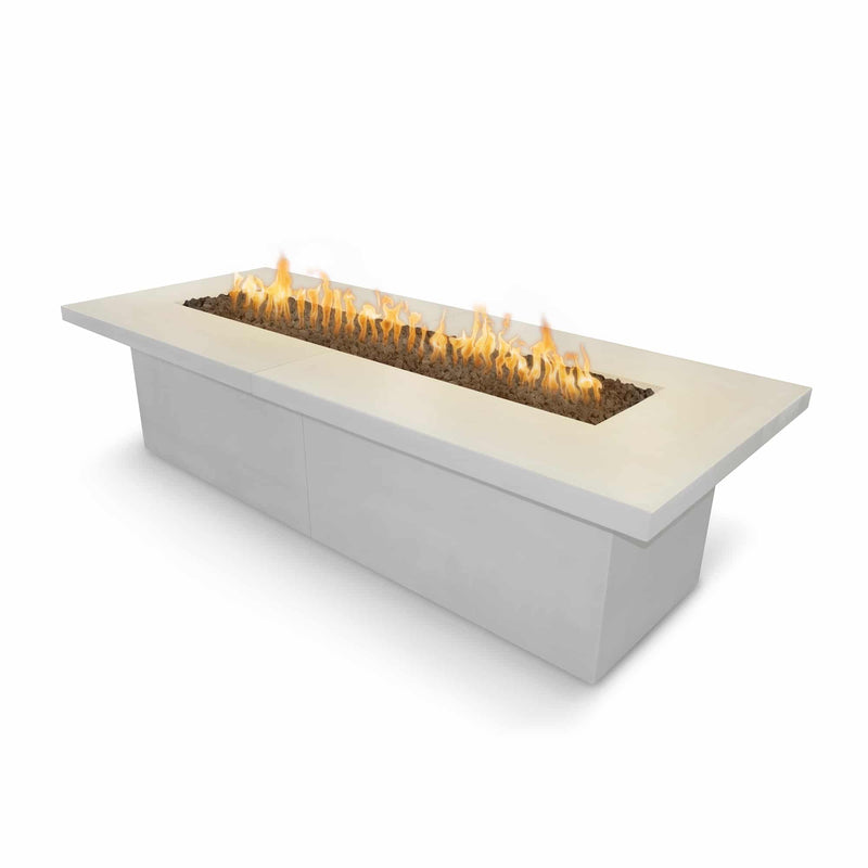 The Outdoor Plus Newport 120 Inch Wood Grain Electronic Fire Table - OPT-NPTT120E12V
