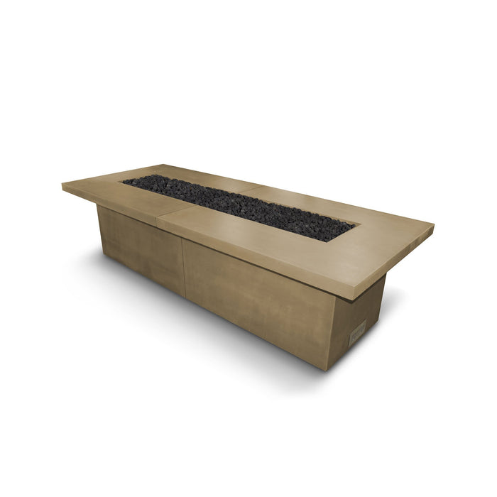 The Outdoor Plus Newport Concrete Fire Table 72" x 36" - Flame Sense w/ Spark Ignition - OPT-NPTT72FSEN