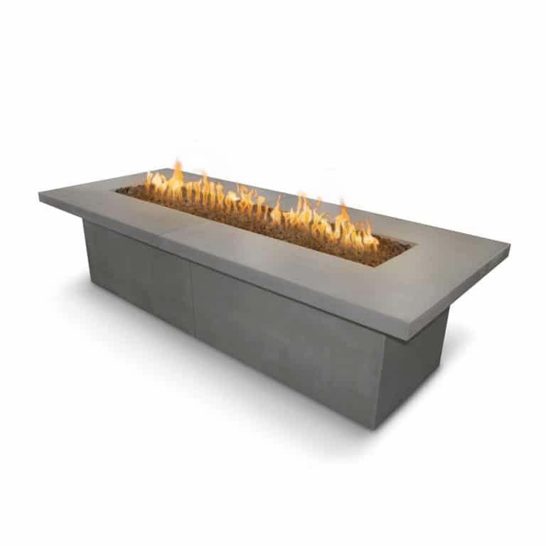 The Outdoor Plus Newport Concrete Fire Table 72" x 36" - Match Lit with Flame Sense System - OPT-NPTT72FSML