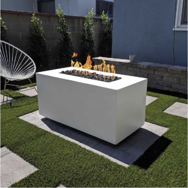 The Outdoor Plus Pismo 60" Concrete Fire Pit - 110V Plug & Play Electronic Ignition - OPT-2460EKIT