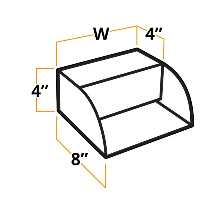 The Outdoor Plus Radius Scupper 12" - Copper OPT-RSE12