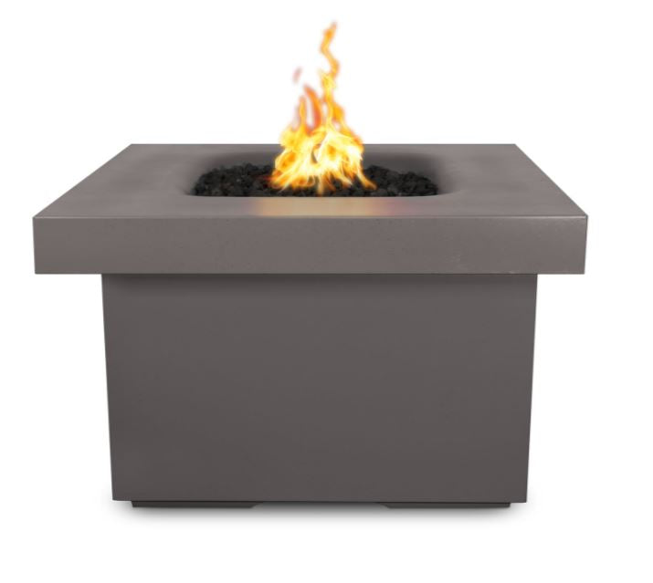 The Outdoor Plus Ramona 36" x 36" Concrete Fire Table - Square - 110V Plug & Play Electronic Ignition - OPT-RMNSQ36EKIT