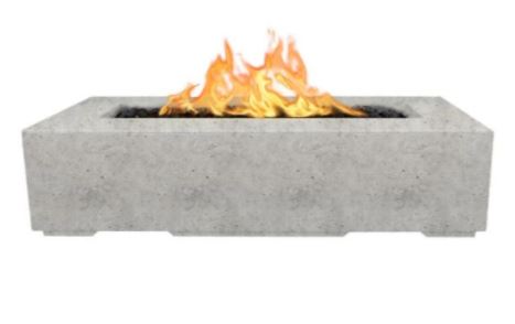 The Outdoor Plus Regal 54" Concrete Fire Pit - Flame Sense System with Push Button Spark Igniter - OPT-RGL54FSEN