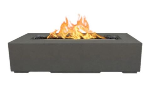 The Outdoor Plus Regal 54" Concrete Fire Pit - Flame Sense System with Push Button Spark Igniter - OPT-RGL54FSEN