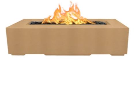 The Outdoor Plus Regal 54" Concrete Fire Pit - Flame Sense System with Push Button Spark Igniter - OPT-RGL54FSEN