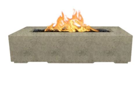 The Outdoor Plus Regal 54" Concrete Fire Pit - Flame Sense System with Push Button Spark Igniter - OPT-RGL54FSEN