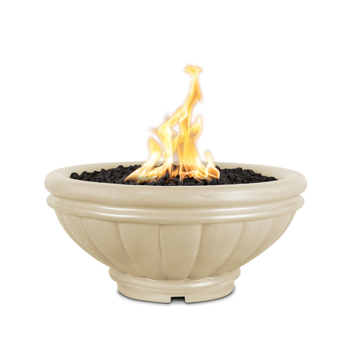 The Outdoor Plus Roma GFRC 12V Electronic Concrete Round Fire Bowl - 36" - OPT-ROMFO36E12V