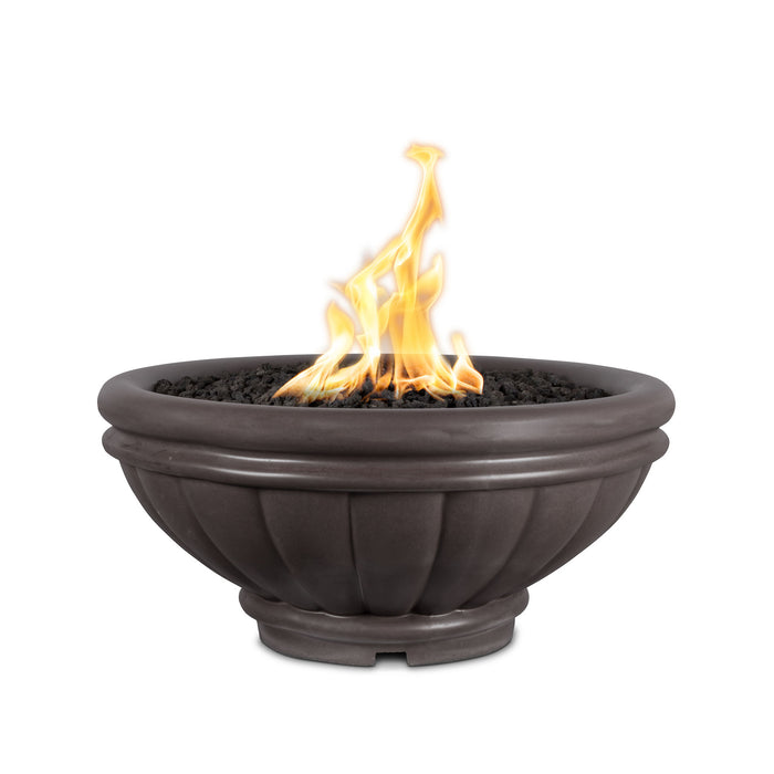 The Outdoor Plus Roma GFRC 12V Electronic Concrete Round Fire Bowl - 36" - OPT-ROMFO36E12V