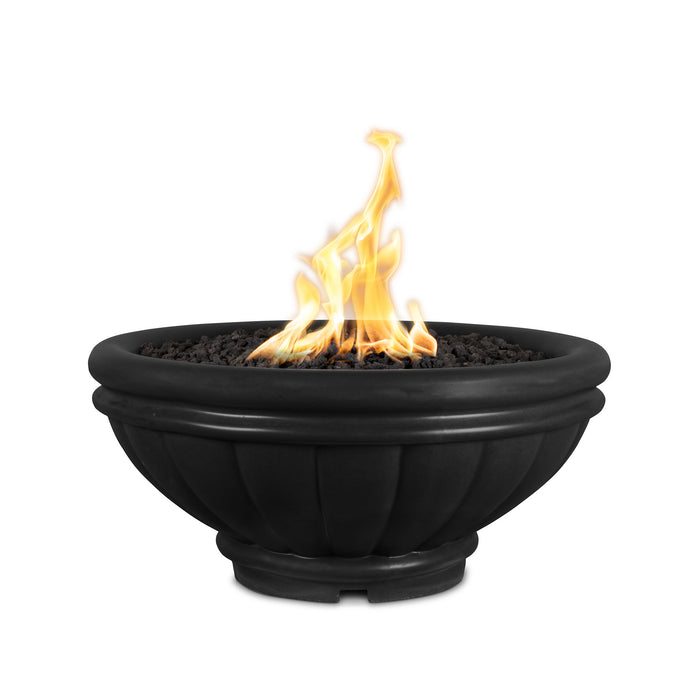 The Outdoor Plus Roma GFRC 12V Electronic Concrete Round Fire Bowl - 36" - OPT-ROMFO36E12V