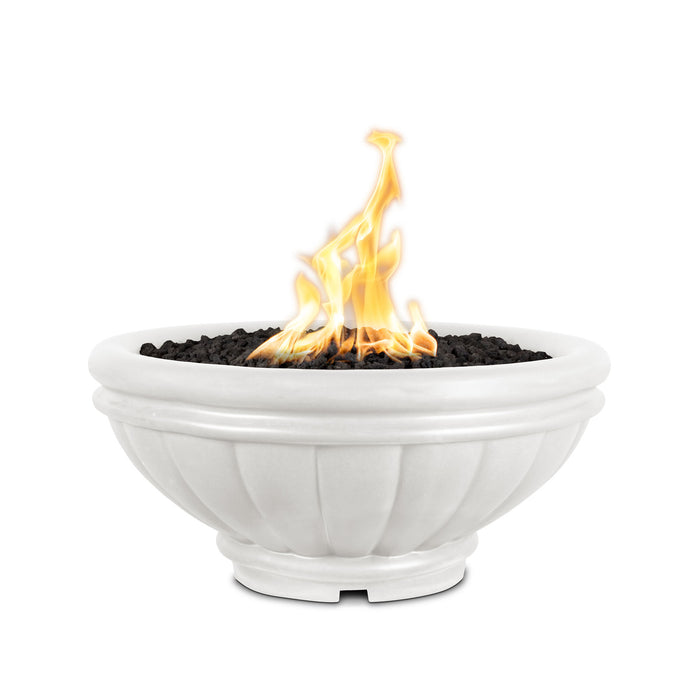 The Outdoor Plus Roma GFRC 12V Electronic Concrete Round Fire Bowl - 36" - OPT-ROMFO36E12V