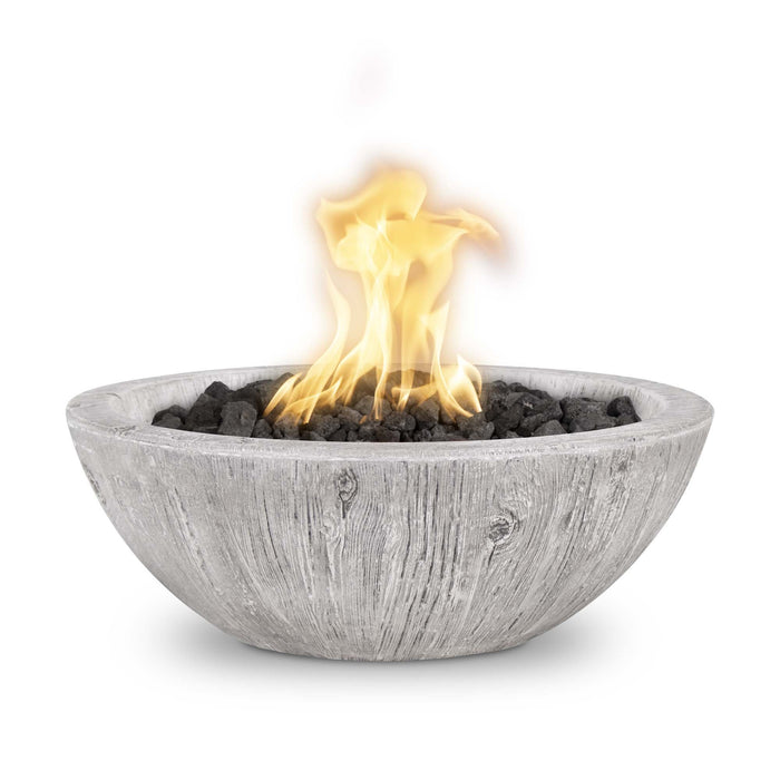 The Outdoor Plus  Sedona 12V Electronic  Wood Grain Round Fire Bowl -  27"  - OPT-27RWGFOE12V