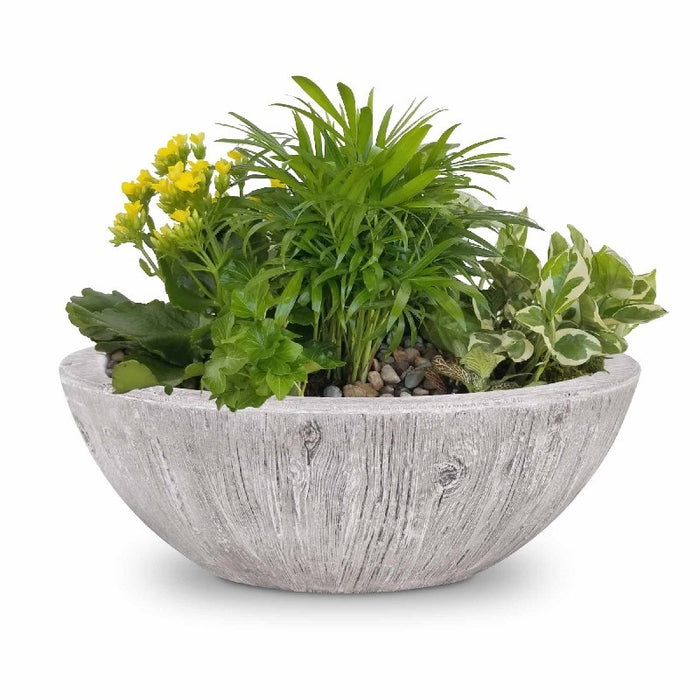 The Outdoor Plus Sedona Wood Grain Planter Bowl - 27"  OPT-27RWGPO