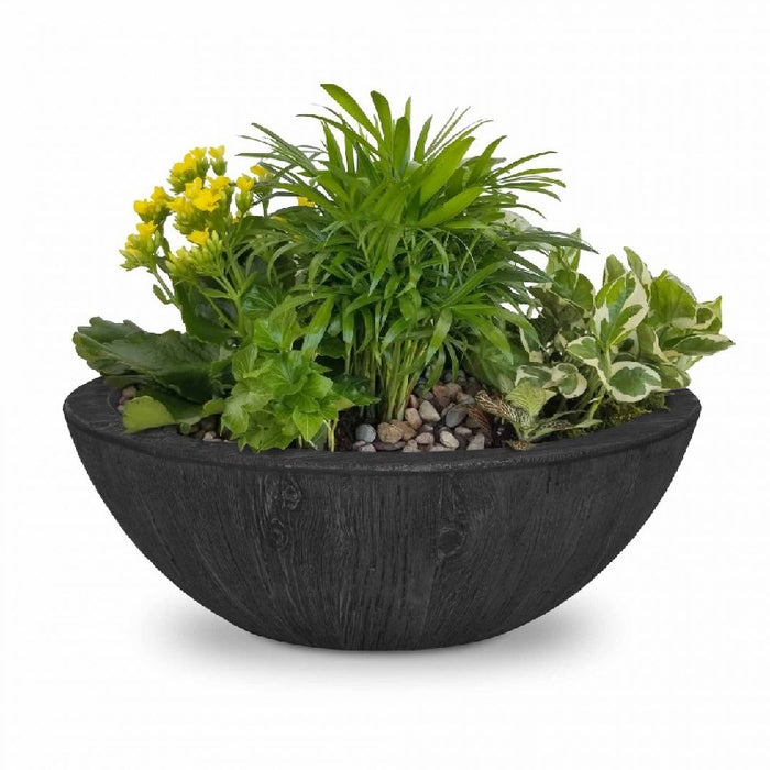 The Outdoor Plus Sedona Wood Grain Planter Bowl - 27"  OPT-27RWGPO