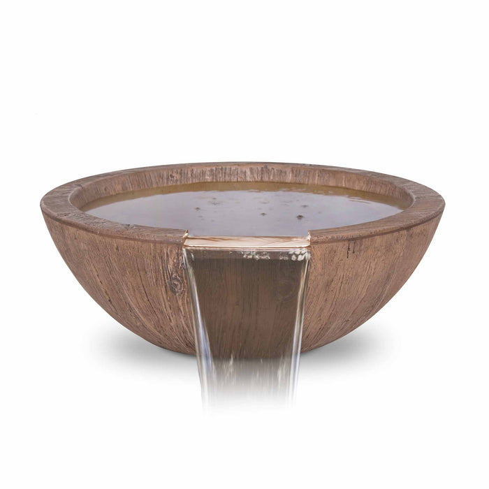 The Outdoor Plus Sedona Wood Grain Water Bowl - 27"  -  OPT-27RWGWO