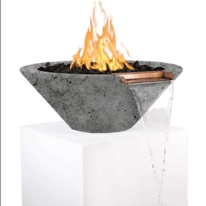 The Outdoor Plus Series Cazo GFRC 12V Electronic Round Fire and Water Bowl - 24" - OPT-24RFWE12V