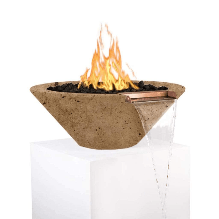 The Outdoor Plus Series Cazo GFRC 12V Electronic Round Fire and Water Bowl - 24" - OPT-24RFWE12V