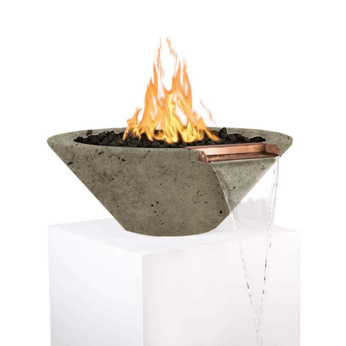 The Outdoor Plus Series Cazo GFRC 12V Electronic Round Fire and Water Bowl - 24" - OPT-24RFWE12V