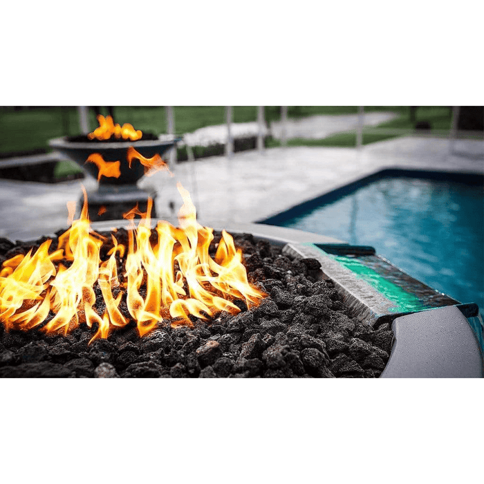 The Outdoor Plus Series Cazo GFRC 12V Electronic Round Fire and Water Bowl - 24" - OPT-24RFWE12V