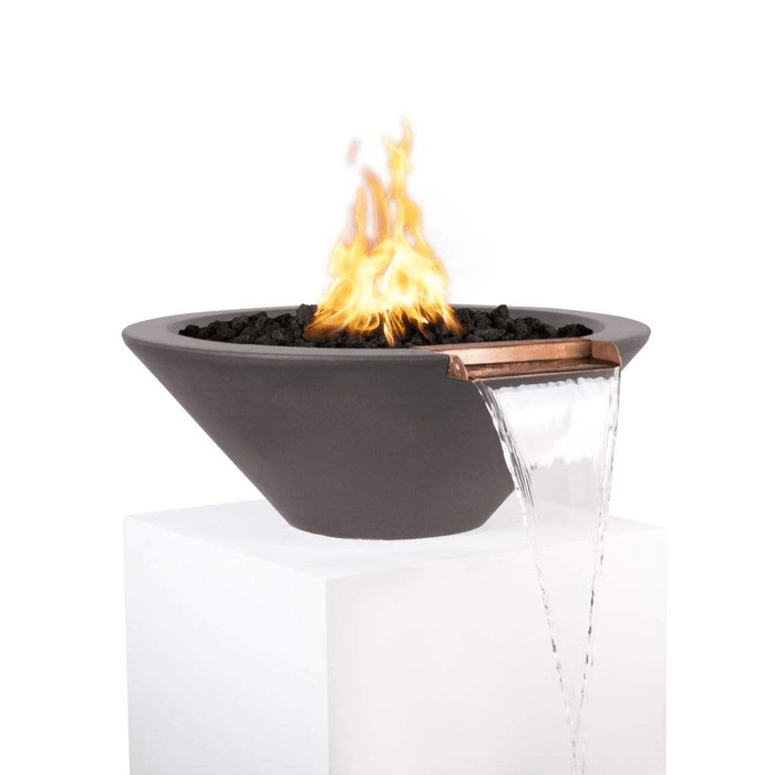 The Outdoor Plus Series Cazo GFRC 12V Electronic Round Fire and Water Bowl - 24" - OPT-24RFWE12V