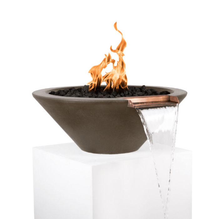 The Outdoor Plus Series Cazo GFRC 12V Electronic Round Fire and Water Bowl - 24" - OPT-24RFWE12V