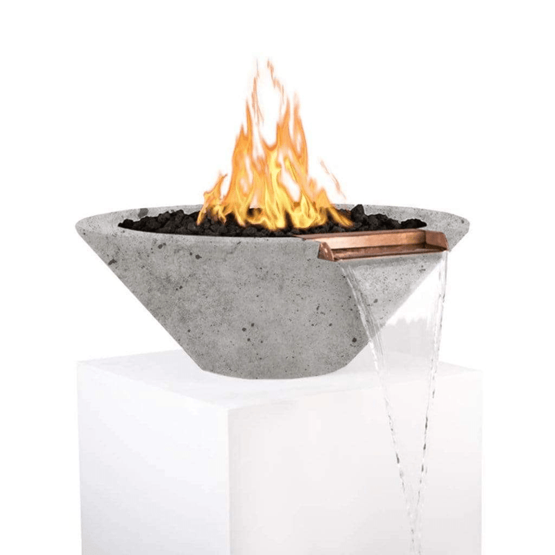 The Outdoor Plus Series Cazo GFRC 12V Electronic Round Fire and Water Bowl - 31"- OPT-31RFWE12V