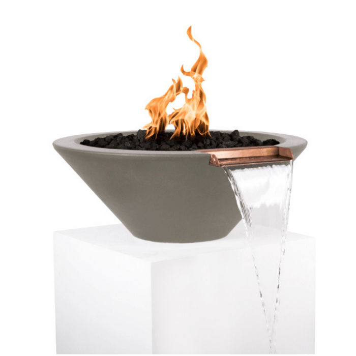 The Outdoor Plus Series Cazo GFRC 12V Electronic Round Fire and Water Bowl - 31"- OPT-31RFWE12V