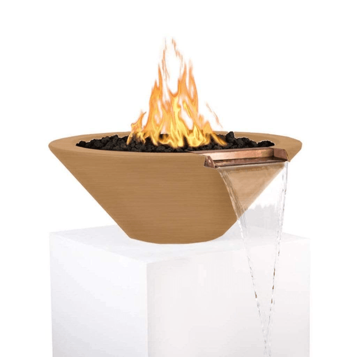 The Outdoor Plus Series Cazo GFRC 12V Electronic Round Fire and Water Bowl - 31"- OPT-31RFWE12V