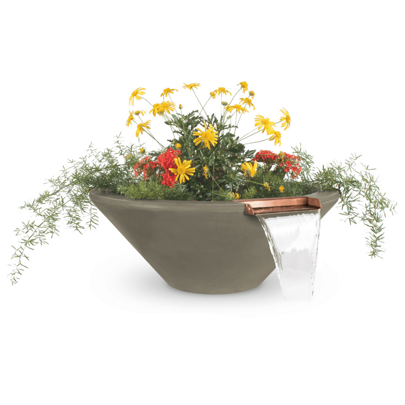 The Outdoor Plus Series Cazo GFRC Planter Bowl with Water - 24" - OPT-24RPW