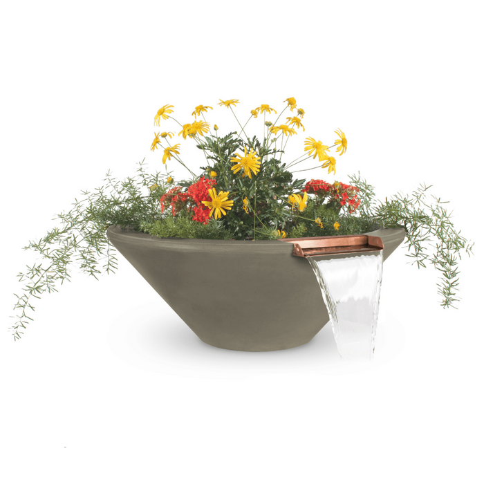 The Outdoor Plus Series Cazo GFRC Planter Bowl with Water - 36" - OPT-36RPW