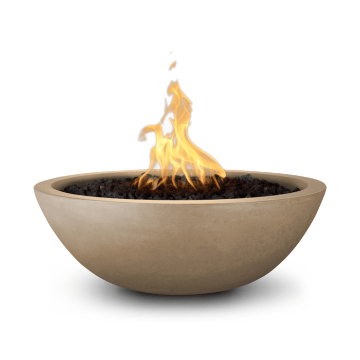 The Outdoor Plus Series Sedona GFRC 12V Electronic Round Fire Bowl - 27" - OPT-27RFOE12V