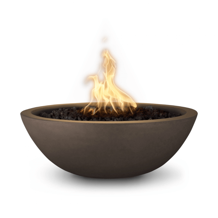 The Outdoor Plus Series Sedona GFRC 12V Electronic Round Fire Bowl - 27" - OPT-27RFOE12V